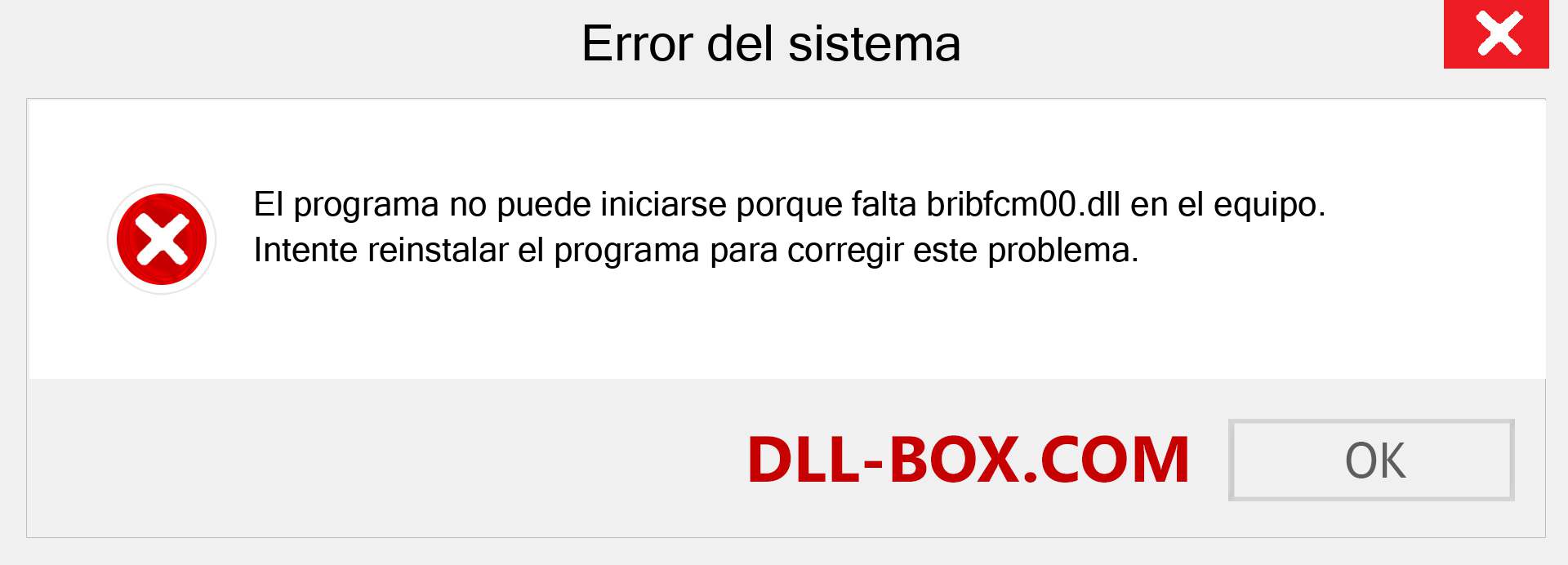 ¿Falta el archivo bribfcm00.dll ?. Descargar para Windows 7, 8, 10 - Corregir bribfcm00 dll Missing Error en Windows, fotos, imágenes