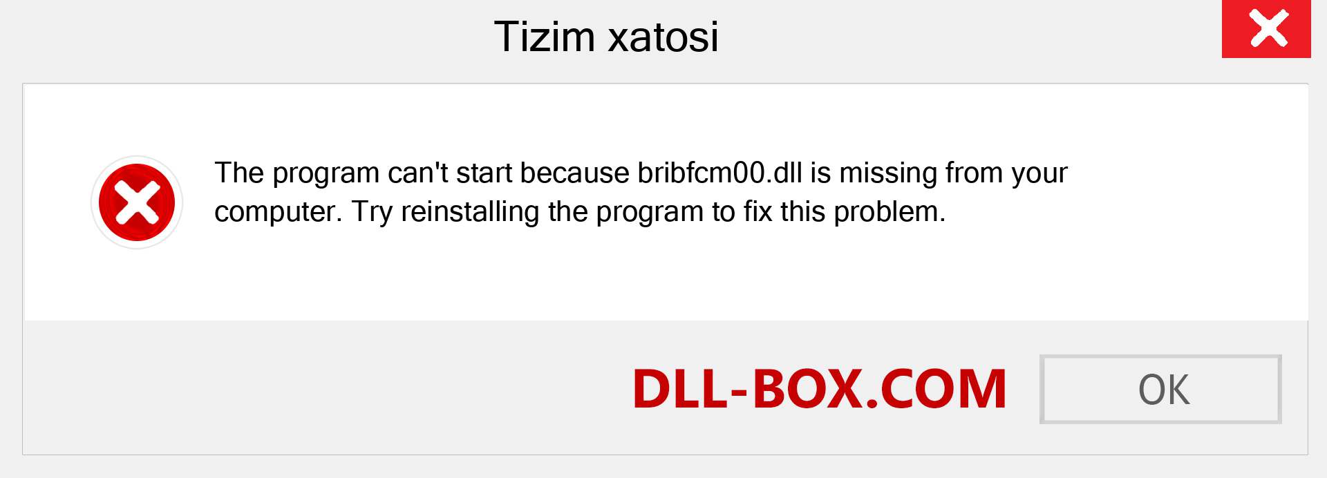 bribfcm00.dll fayli yo'qolganmi?. Windows 7, 8, 10 uchun yuklab olish - Windowsda bribfcm00 dll etishmayotgan xatoni tuzating, rasmlar, rasmlar